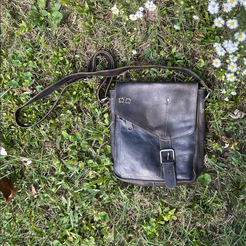 Bed Stu Black Leather Crossbody Bag